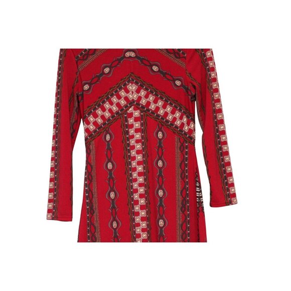 Free People Mini Dress XS Boho Gypsy Long Sleeve Knit Hippie Festival Stretch - Picture 4 of 14